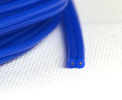 蓝色2pin耐高温特软硅胶线