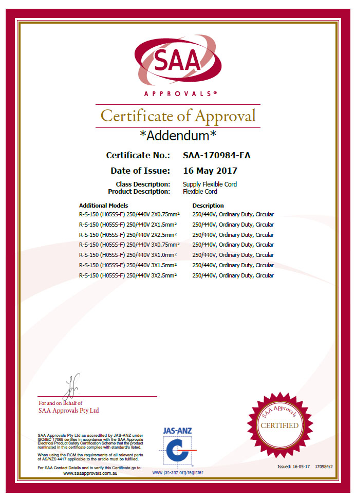 AUS SAA(HO5SS-F) Certificated Silicone Cable 