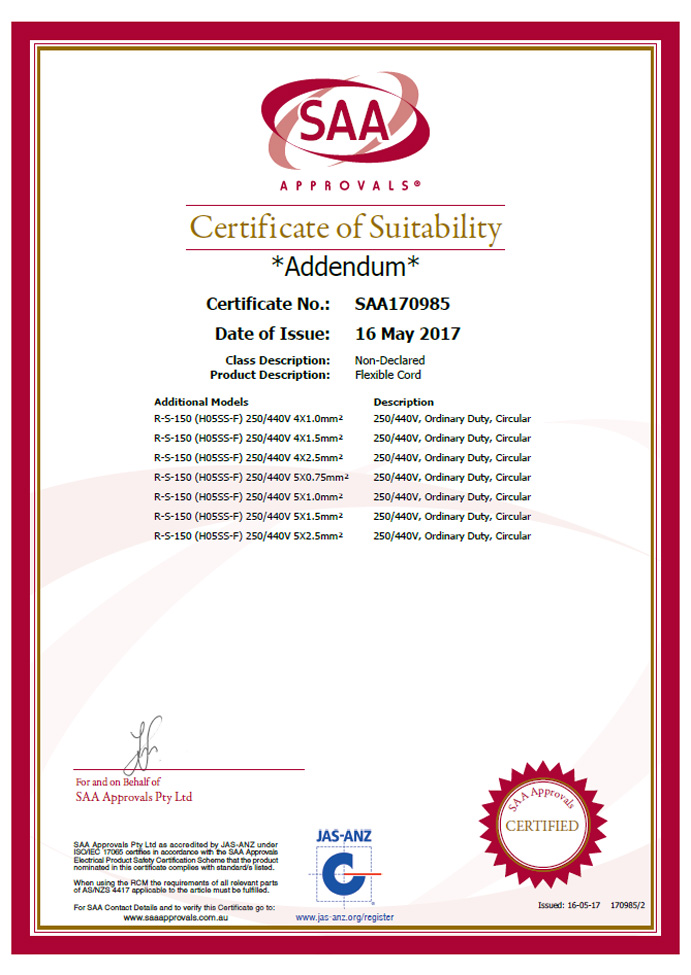 AUS SAA(HO5SS-F) Certificated Silicone Cable 