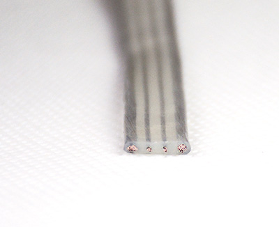 4芯透明耐高温硅橡胶扁电线