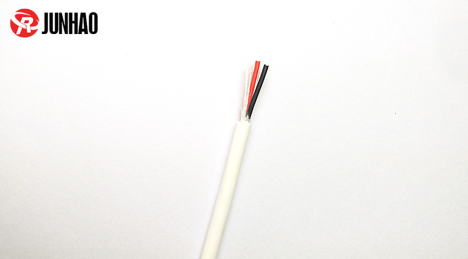 3.6mm白色红黑2芯高温硅胶电缆线产品图