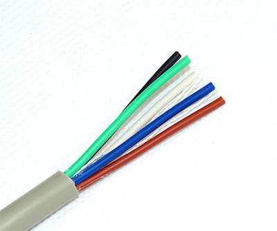 0.5平方5芯PVC电线+抗拉棉线 OD6.8mm