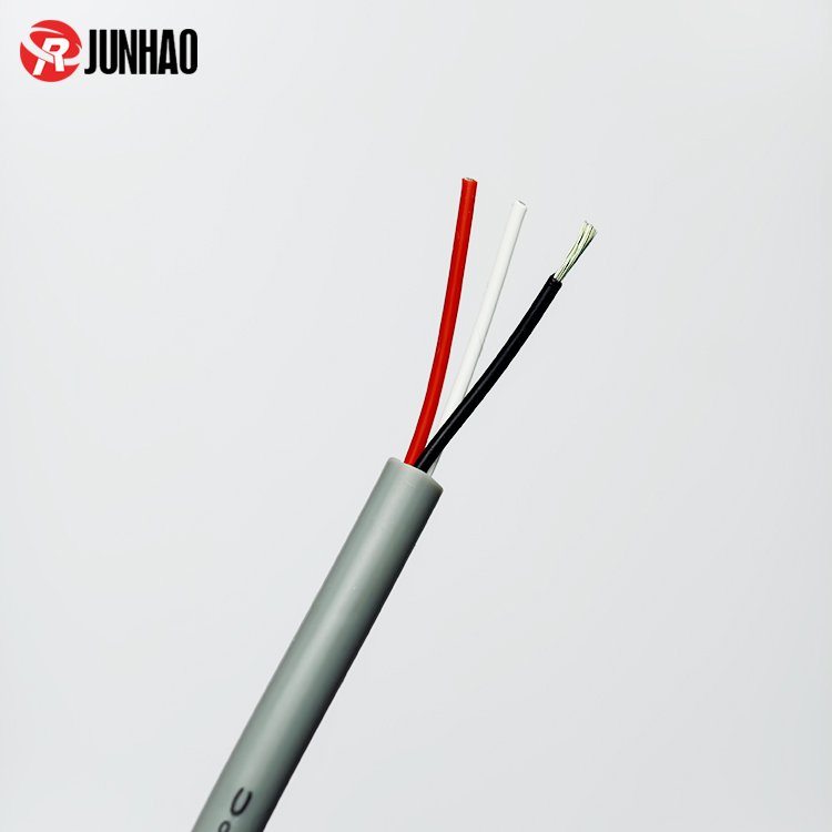 CE Certified 3 Core 22AWG FEP Wire with Gray Silicone Jacket - High Temp 200°C Cable